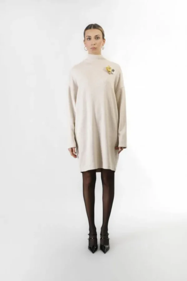 CafèNoir abito in felpa con fiore applicato