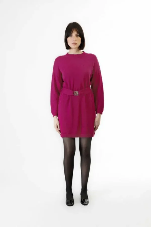 CafèNoir abito in maglia girocollo con cintura