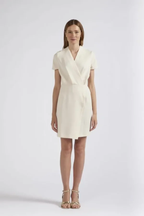 CafèNoir abito morbido con scollatura incrociata