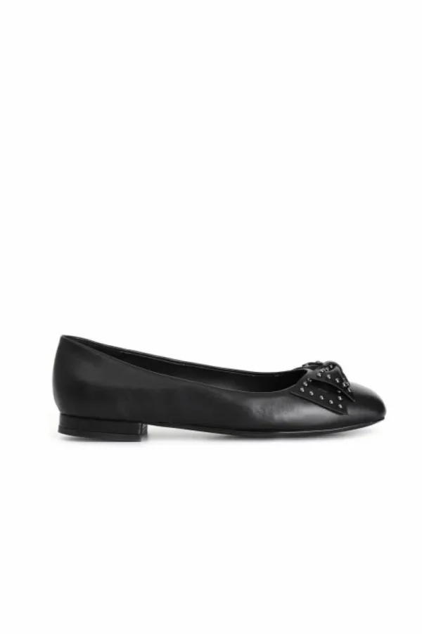 CafèNoir ballerina in pelle con fiocco