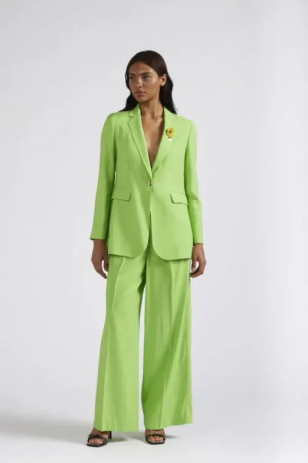 Donna CafèNoir blazer monopetto misto viscosa verde mela