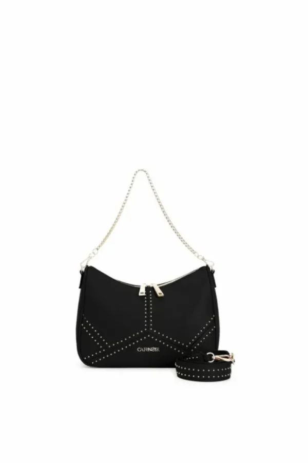 CafèNoir borsa a spalla con applicazioni di micro rivetti