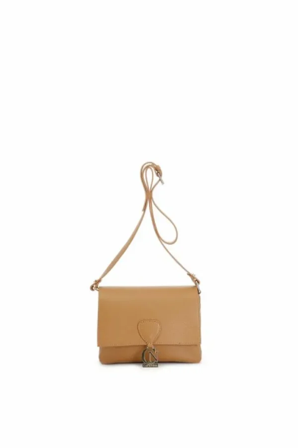 CafèNoir borsa a spalla con pattina in pelle dollaro con tracolla regolabile