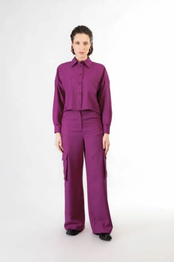 CafèNoir camicia a scatolina con tasche a toppa