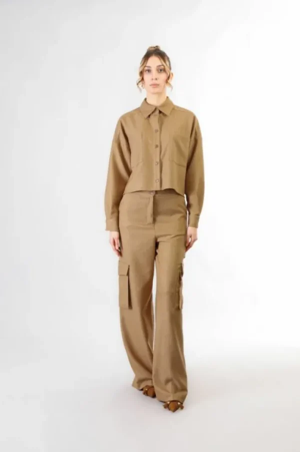 CafèNoir camicia a scatolina con tasche a toppa