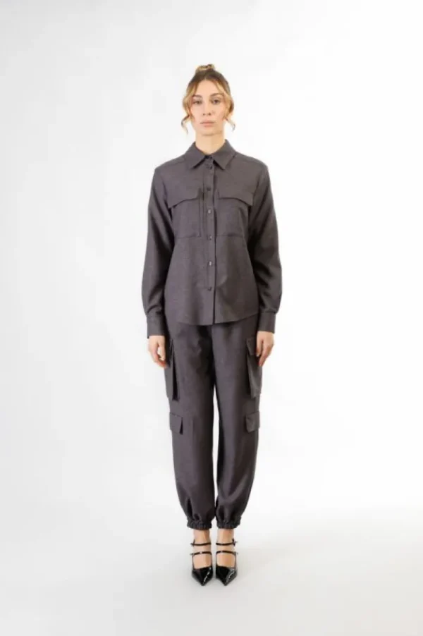 CafèNoir camicia con tasche a toppa