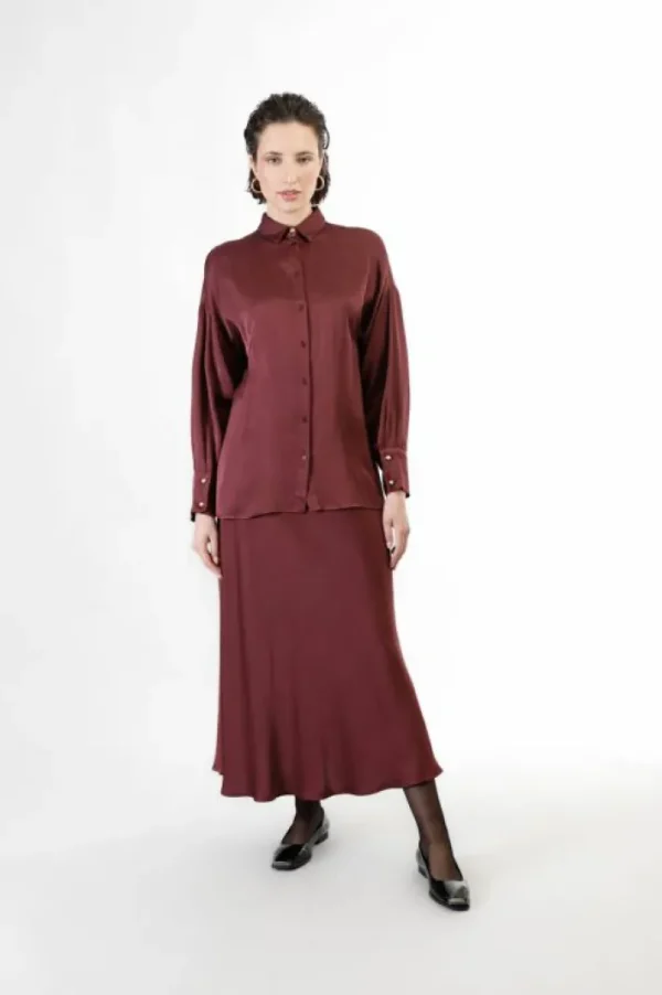 CafèNoir camicia dritta in satin