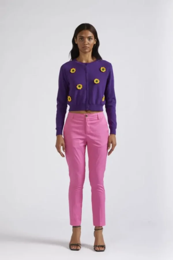 CafèNoir cardigan con fiori crochet