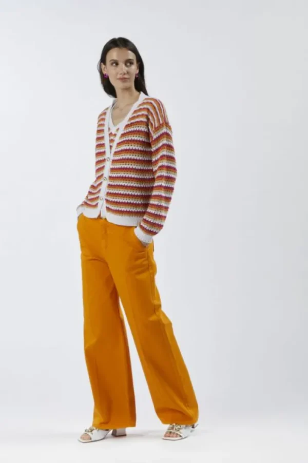 CafèNoir cardigan crochet multicolor