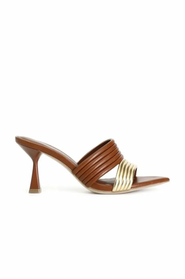 CafèNoir ciabatta bicolor con listini imbottiti