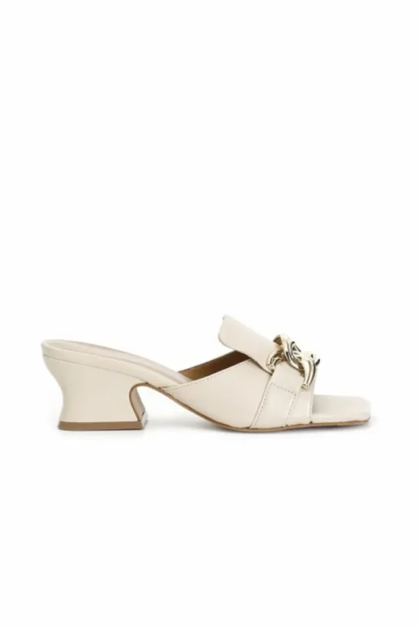 CafèNoir ciabatte in pelle con catena