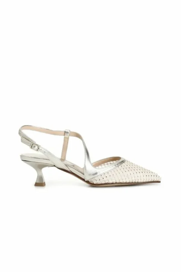 CafèNoir décolleté aperta dietro modello asimmetrico retina con strass davanti