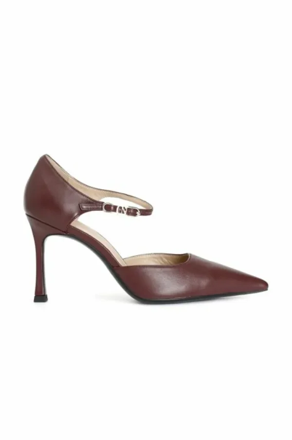 CafèNoir décolleté spezzata in pelle con fibbia