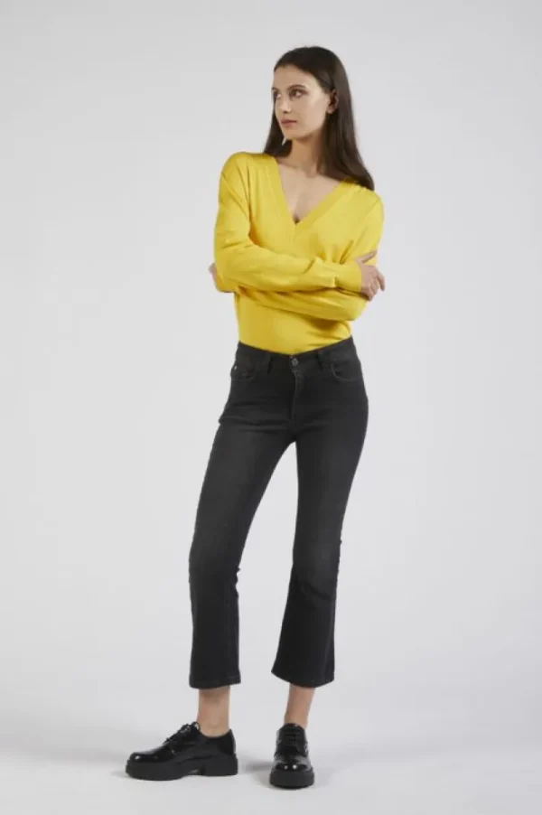 CafèNoir denim cropped flare