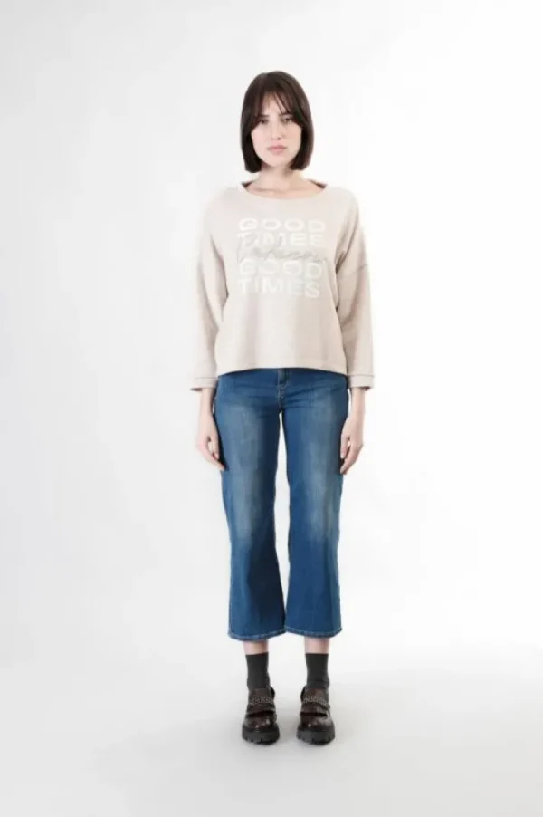 CafèNoir felpa manica pipistrello