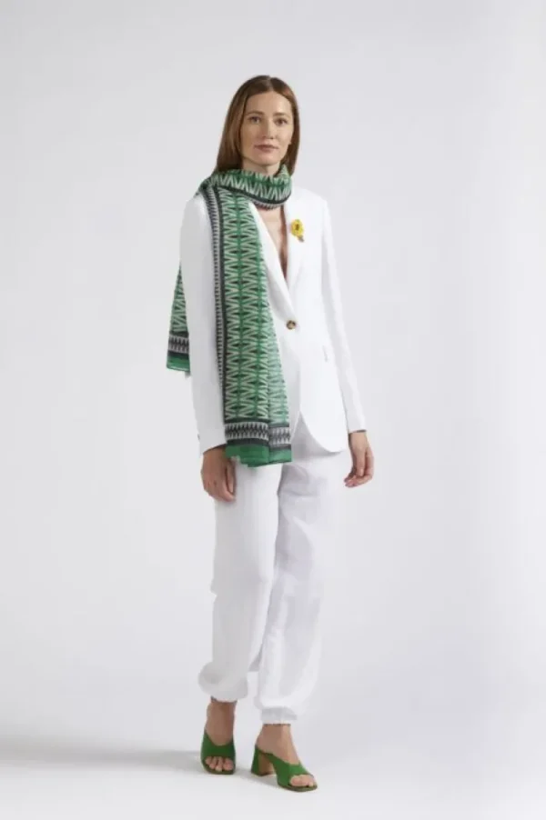 CafèNoir foulard stampa rombi rombo multiverde