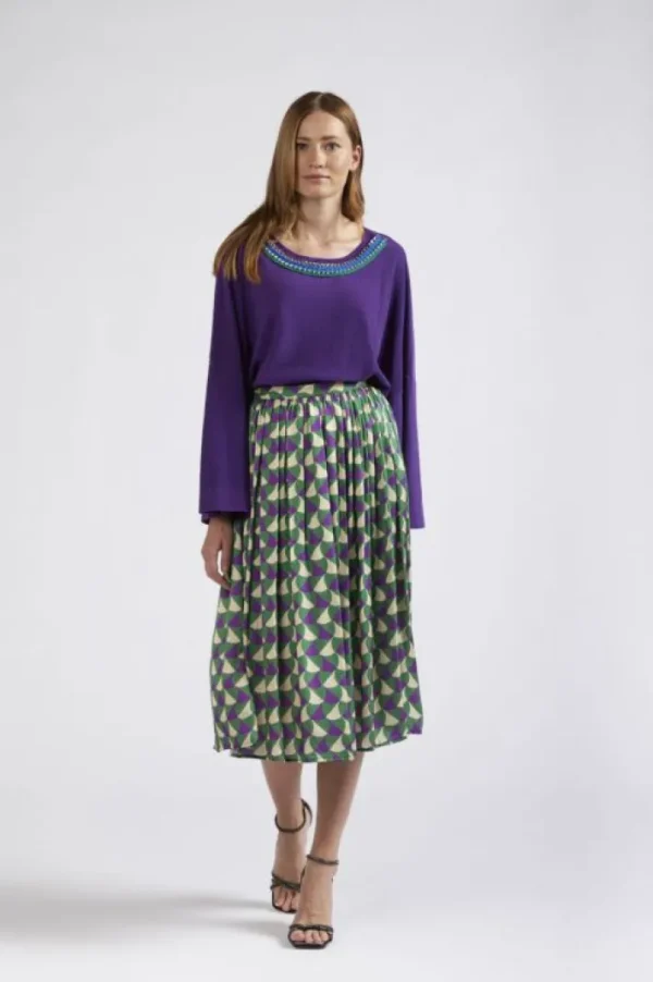 CafèNoir gonna a ruota in tessuto stampato