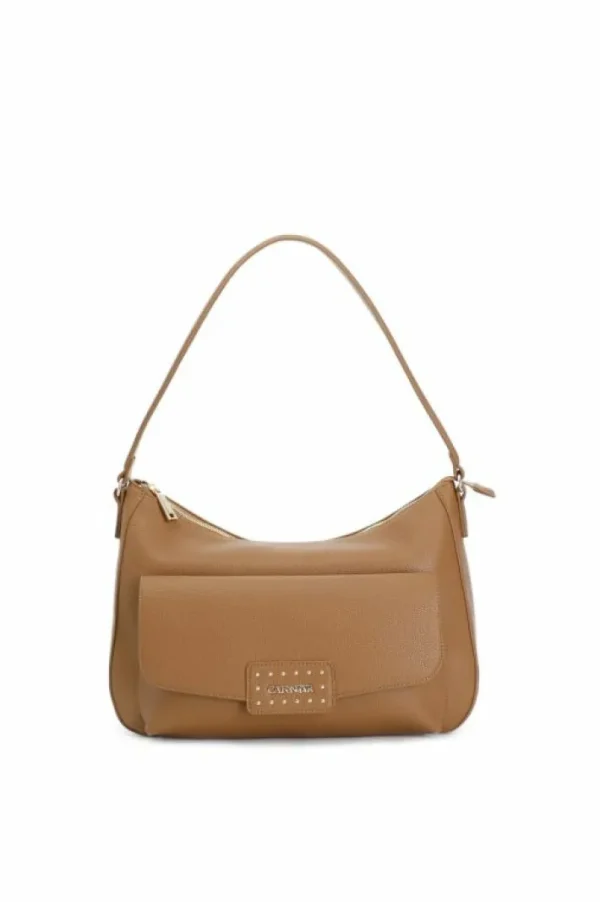 CafèNoir hobo in materiale granoso ed effetto suede sul quadrante davanti, dettaglio nodi