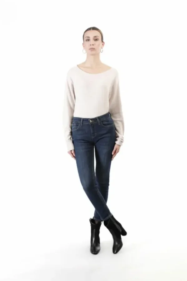 CafèNoir jeans denim skinny blu medio scuro