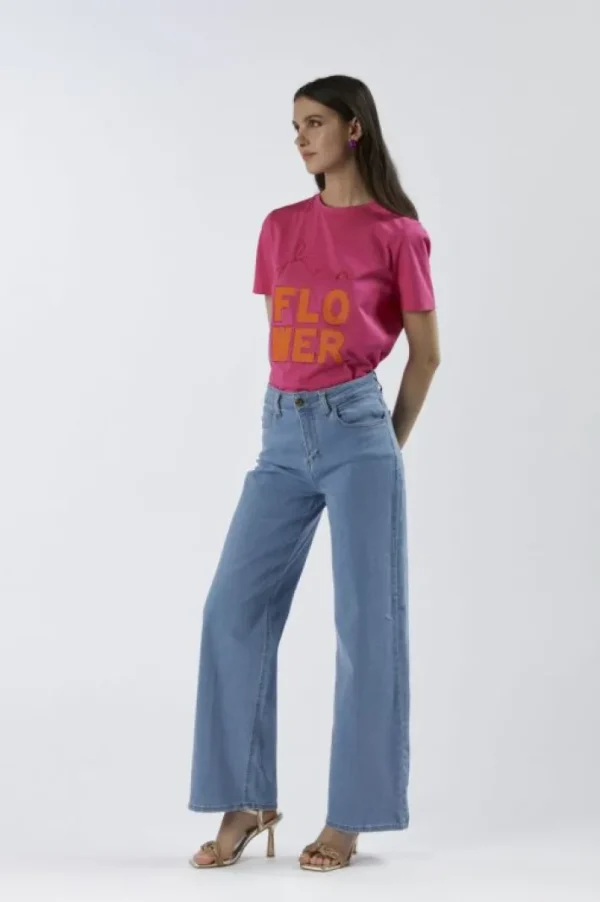 CafèNoir jeans denim wide leg super stretch