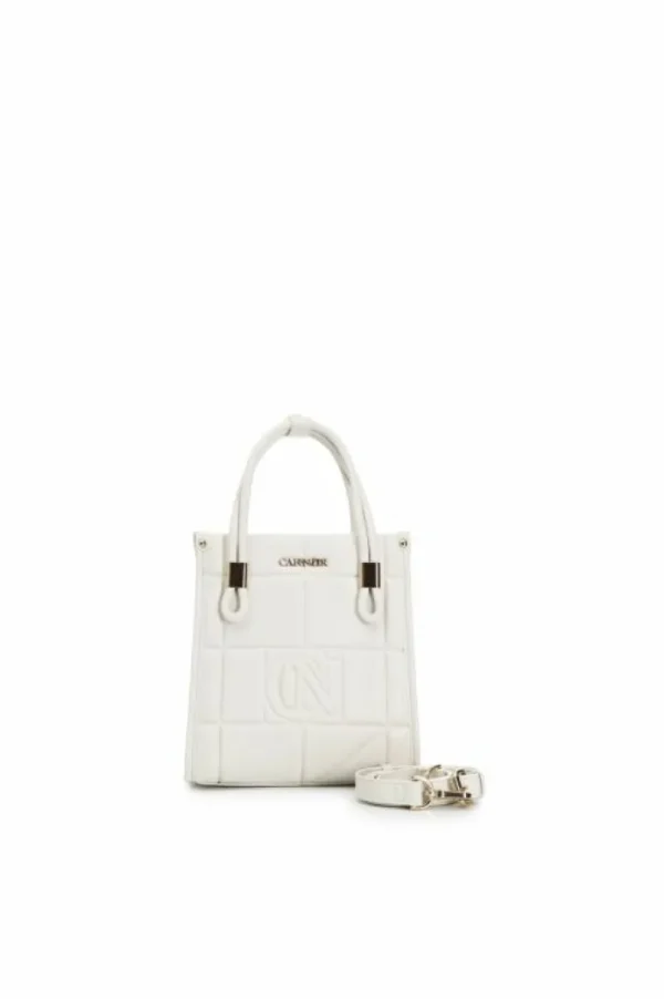 CafèNoir mini tote con lavorazione a rilievo, effetto trapunta a motivo geometrico.