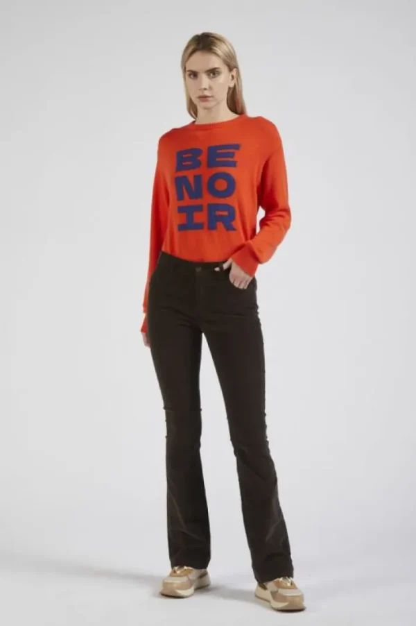 CafèNoir pantalone flare in velluto tinto capo