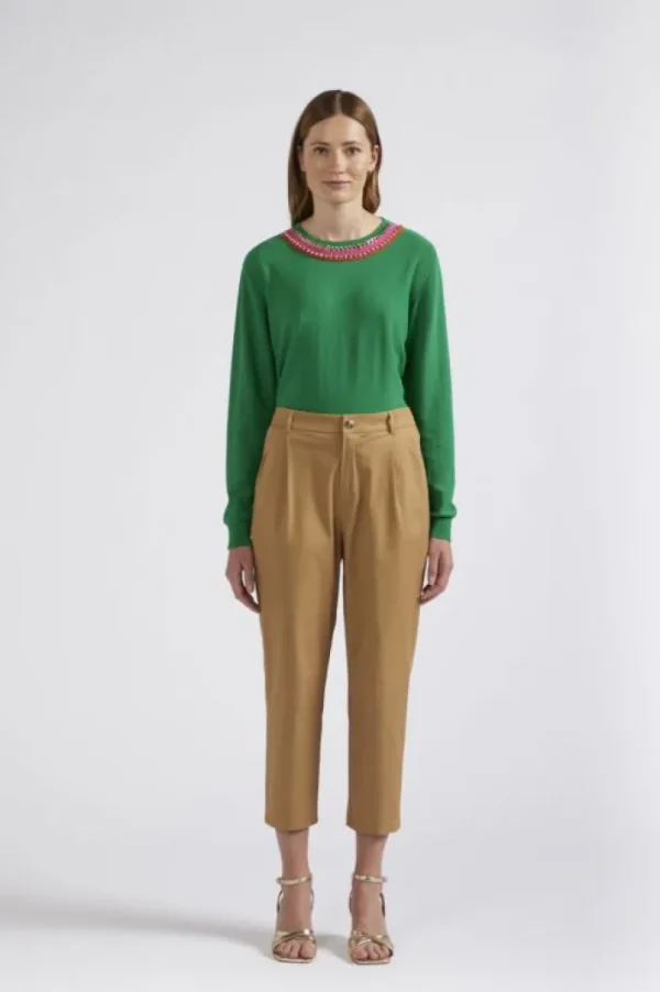 CafèNoir pantaloni chino con pinces in cotone