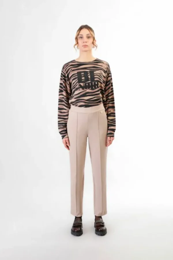 CafèNoir pantaloni dritto con vita elasticata