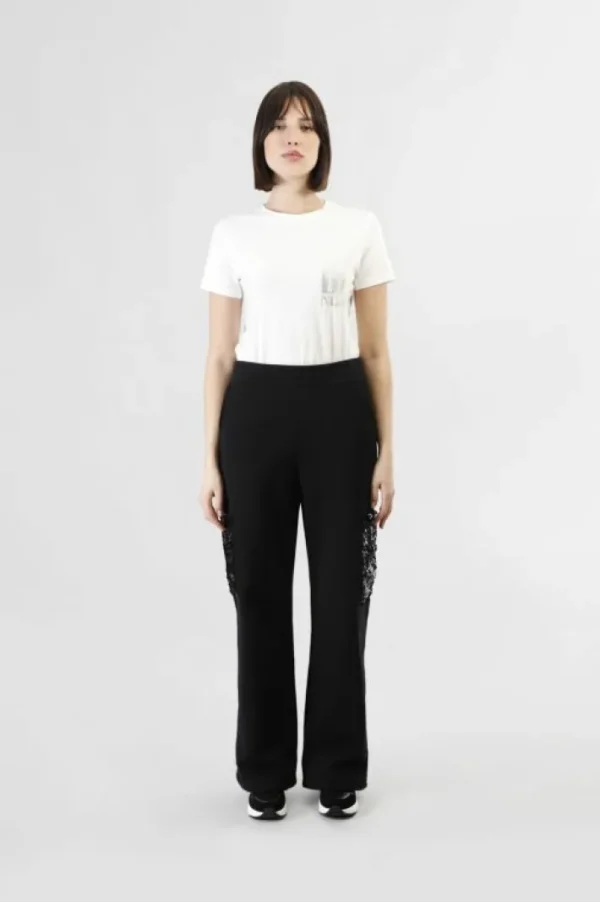 CafèNoir pantaloni in felpa con tasche di pailettes