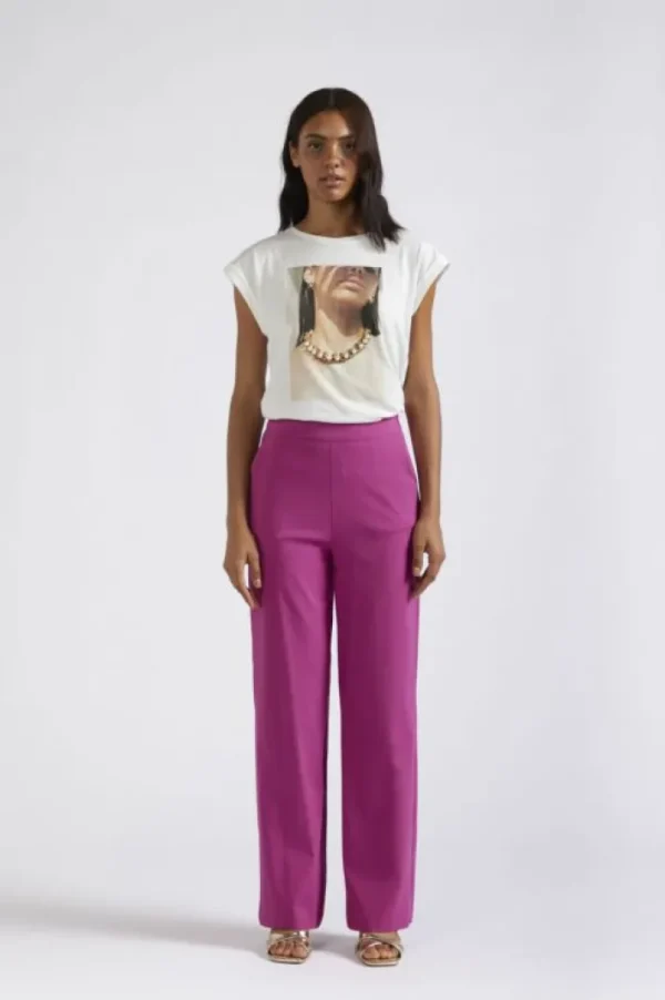 CafèNoir pantaloni palazzo tessuto superstretch