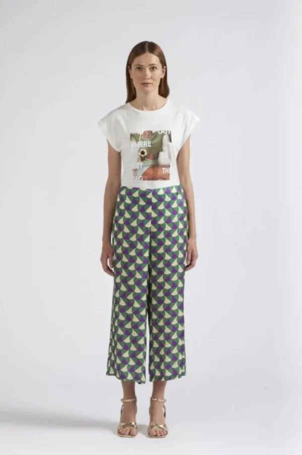 CafèNoir pantaloni tipo culotte stampati