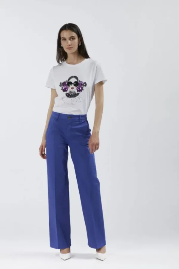 CafèNoir pantaloni wide leg tinto capo