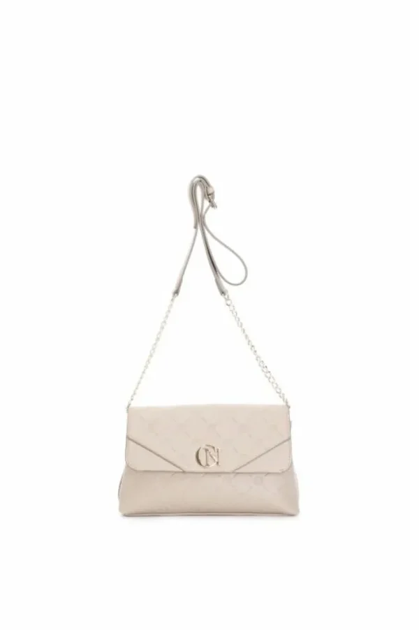 CafèNoir pattina con stampa logo embossed all over tracollina catena