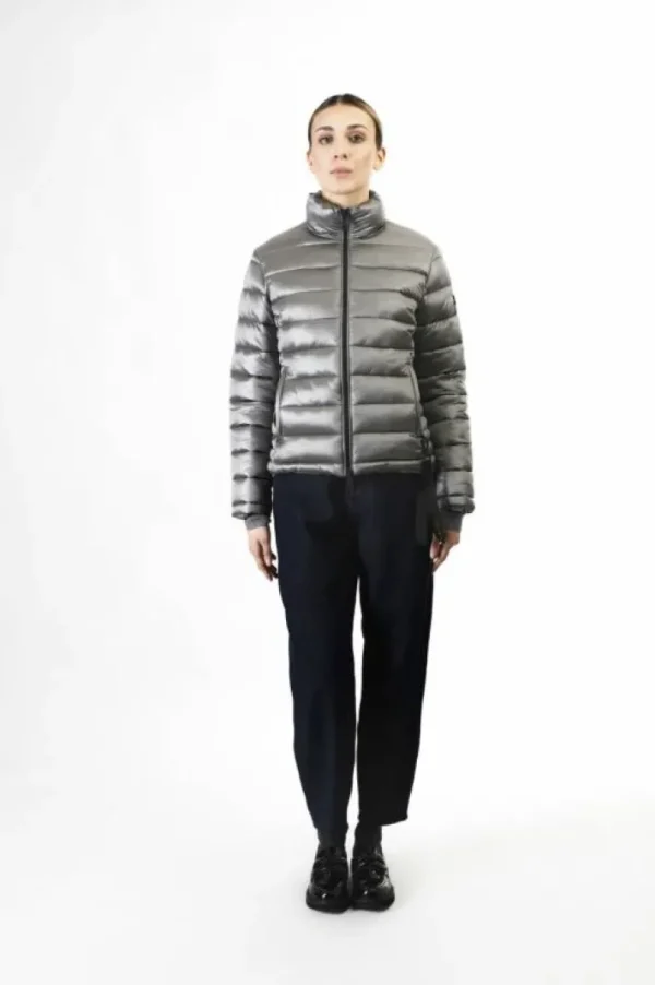 CafèNoir piumino corto tessuto lucido