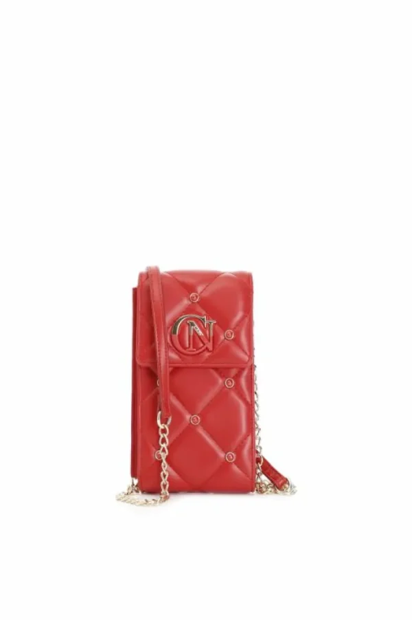 CafèNoir portacellulare con pattina con applicazone di rivetti colorati e logo bicolore