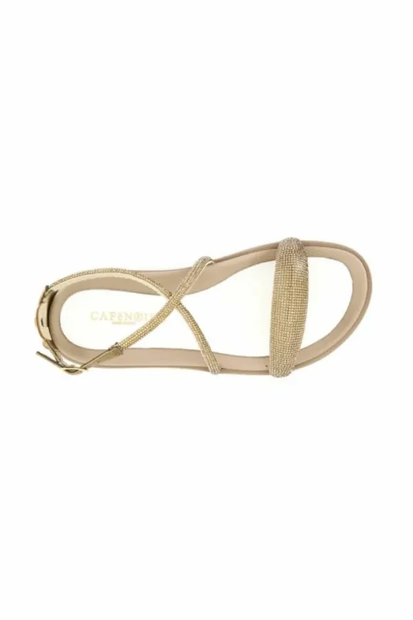 CafèNoir sandali chiusi sul retro e lacci con strass