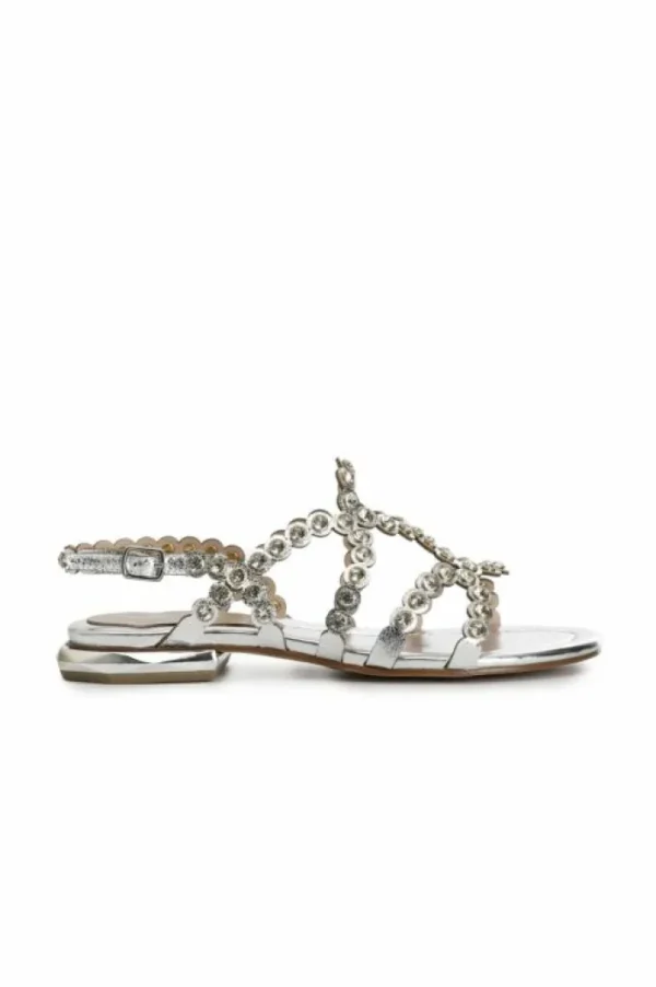 CafèNoir sandali con multilistini e strass