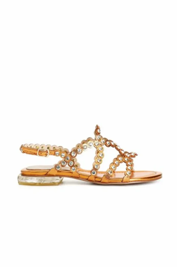 CafèNoir sandali con multilistini e strass