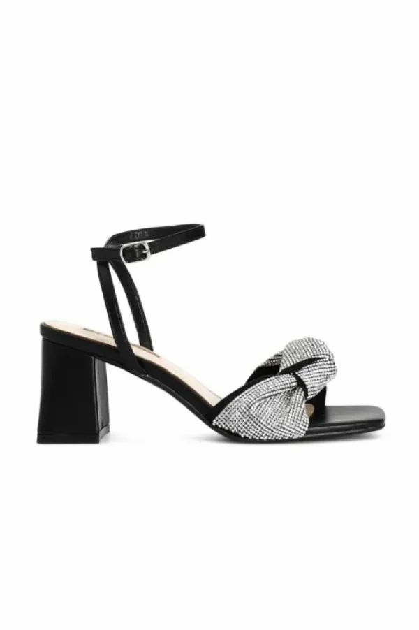 CafèNoir sandali con nodo in strass