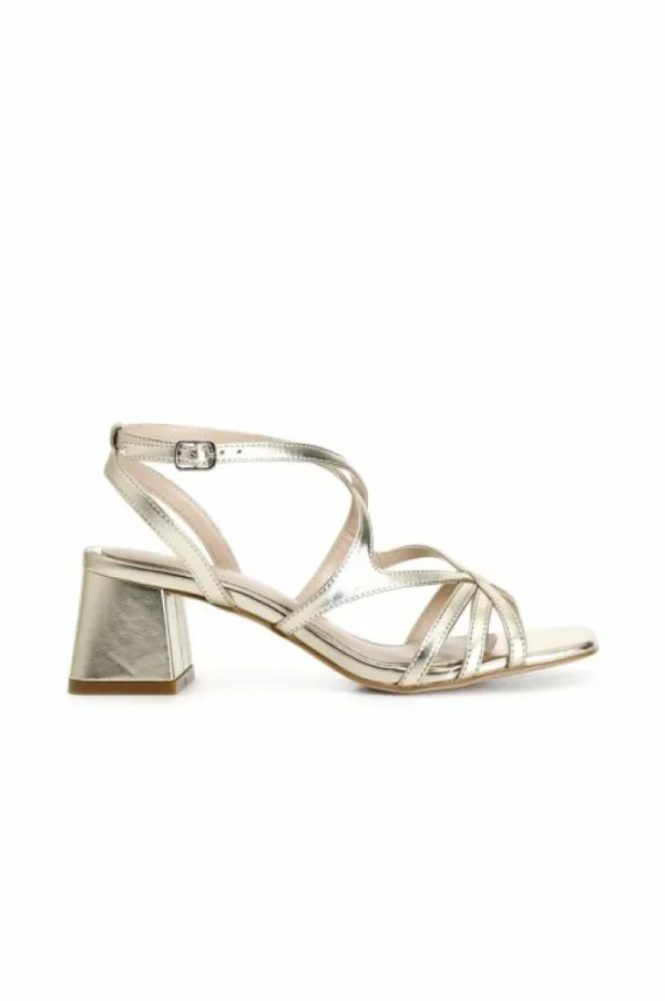 CafèNoir sandali effetto laminato laccini incrocio