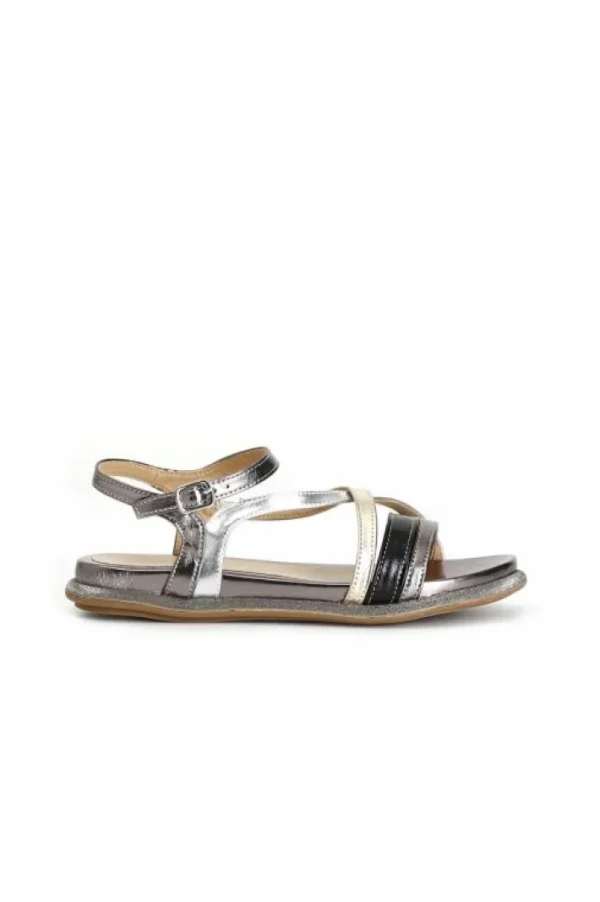 CafèNoir sandali fasce gilda in laminato sintetico multi antracite