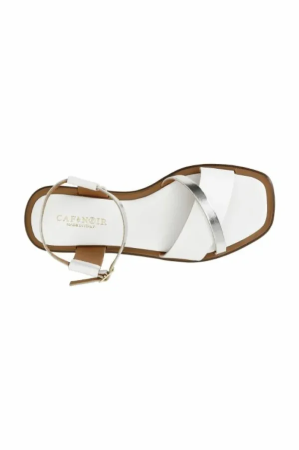 CafèNoir sandali fascia in pelle multicolor multi bianco