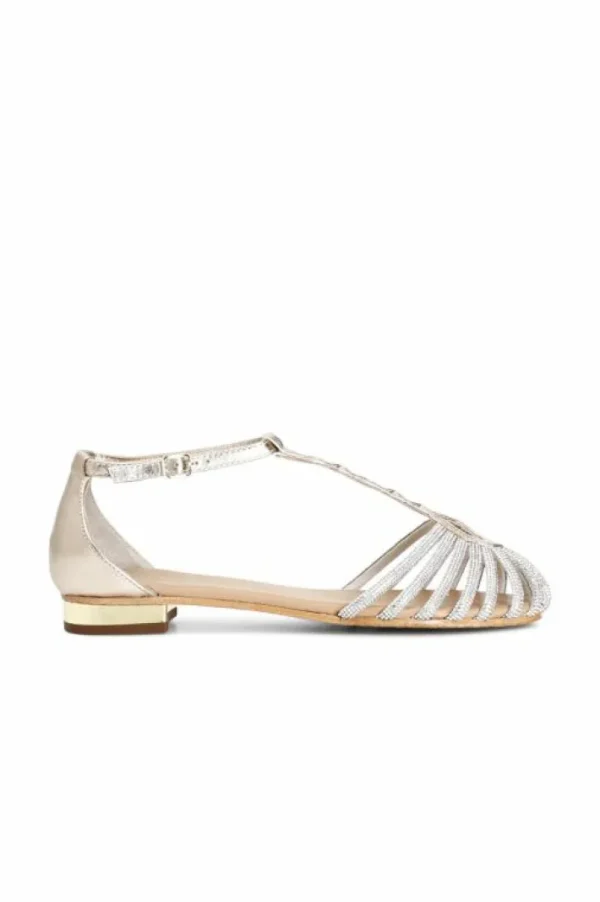 CafèNoir sandali in pelle con mignon strass