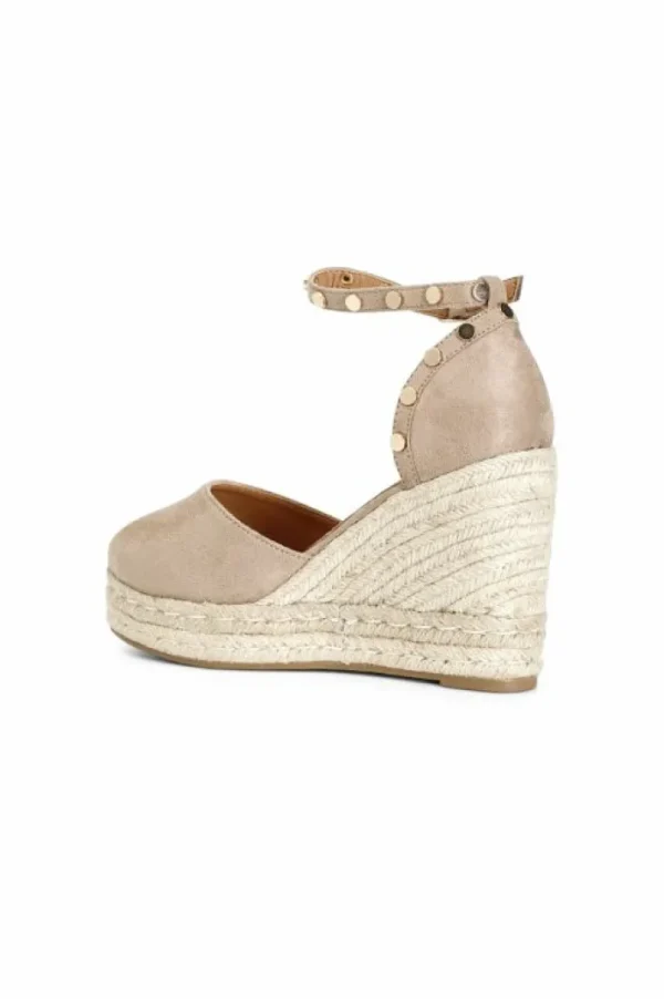 CafèNoir sandali in tessuto e zeppa in corda