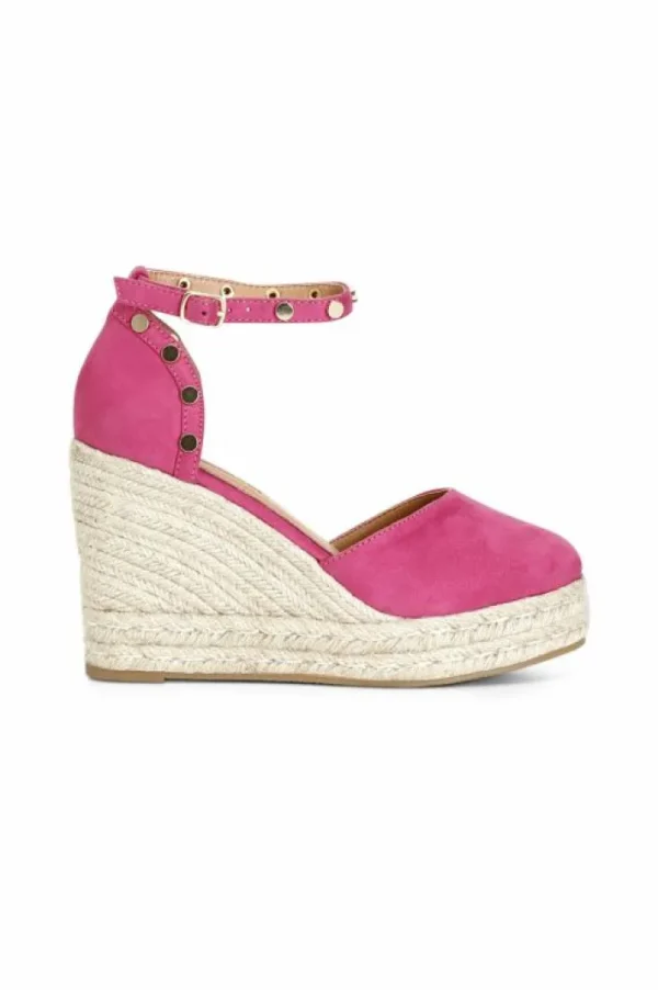 CafèNoir sandali in tessuto e zeppa in corda