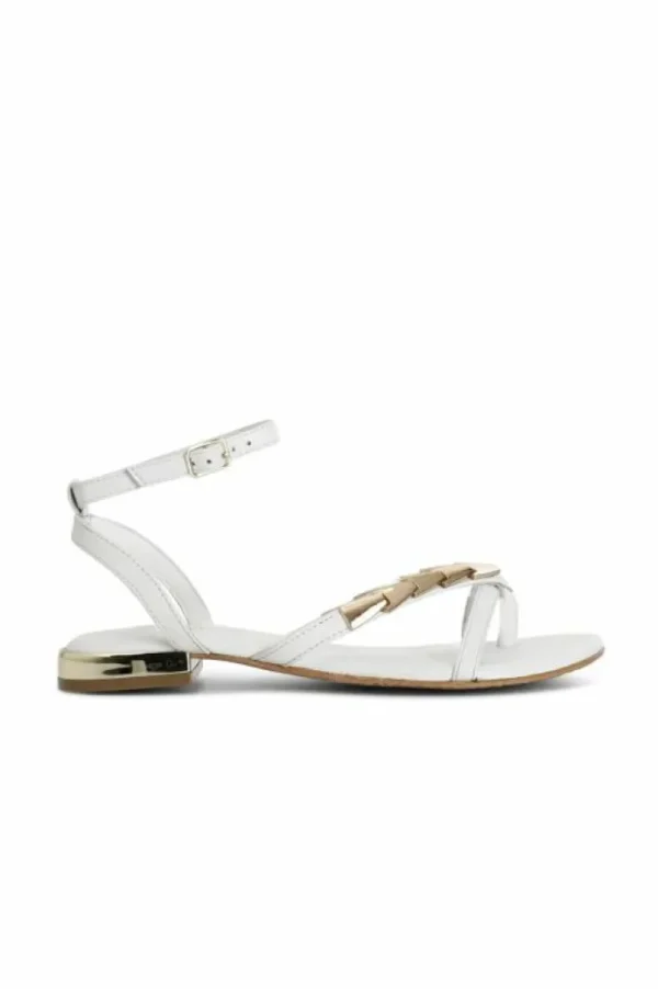 CafèNoir sandali infradito in pelle con accessorio