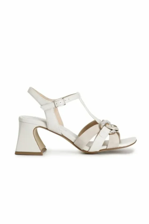 CafèNoir sandali modello a "t" in camoscio e nappa con accessorio catena