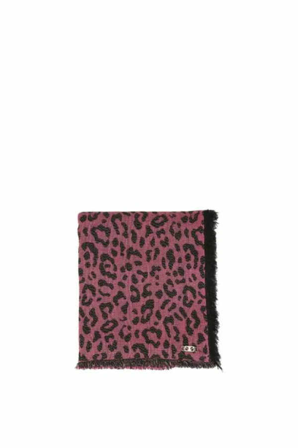 CafèNoir sciarpa animalier con lurex animalier fuxia