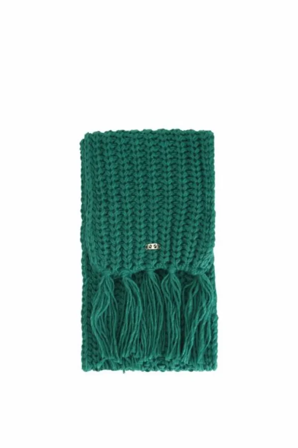 CafèNoir sciarpa con frange lavorata a treccia