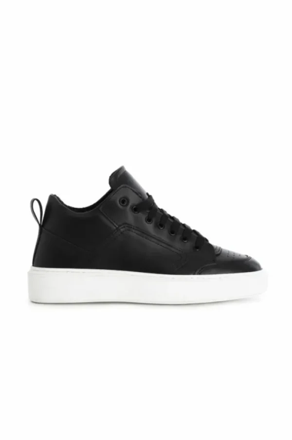 Uomo CafèNoir sneakers da uomo allacciate in pelle